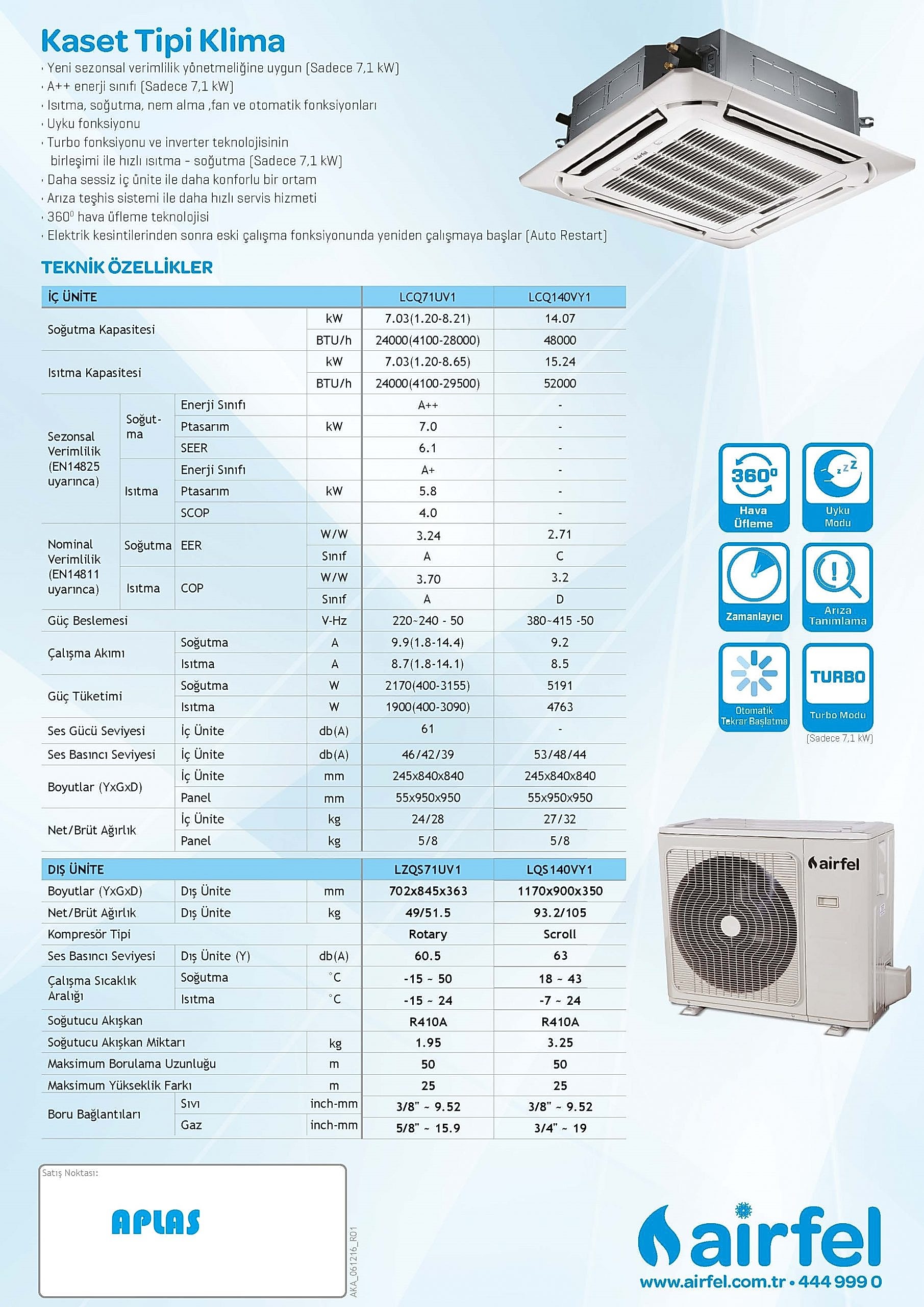 airfel-kaset-tipi-klimalar-aplas-isitma-sogutma-antalya-brosur airfel kaset tipi